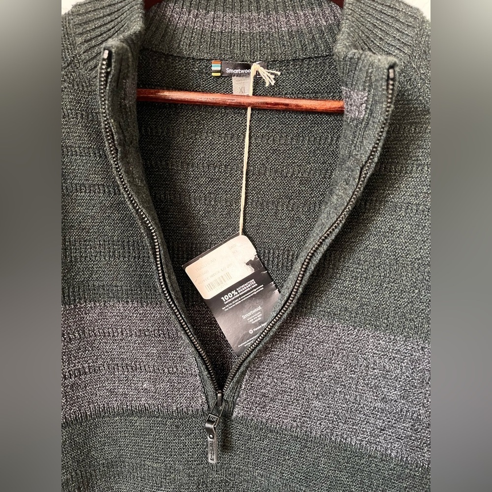 NEW Mens Smartwool Ripple Ridge Half Zip Sweater XL - Picture 6 of 12